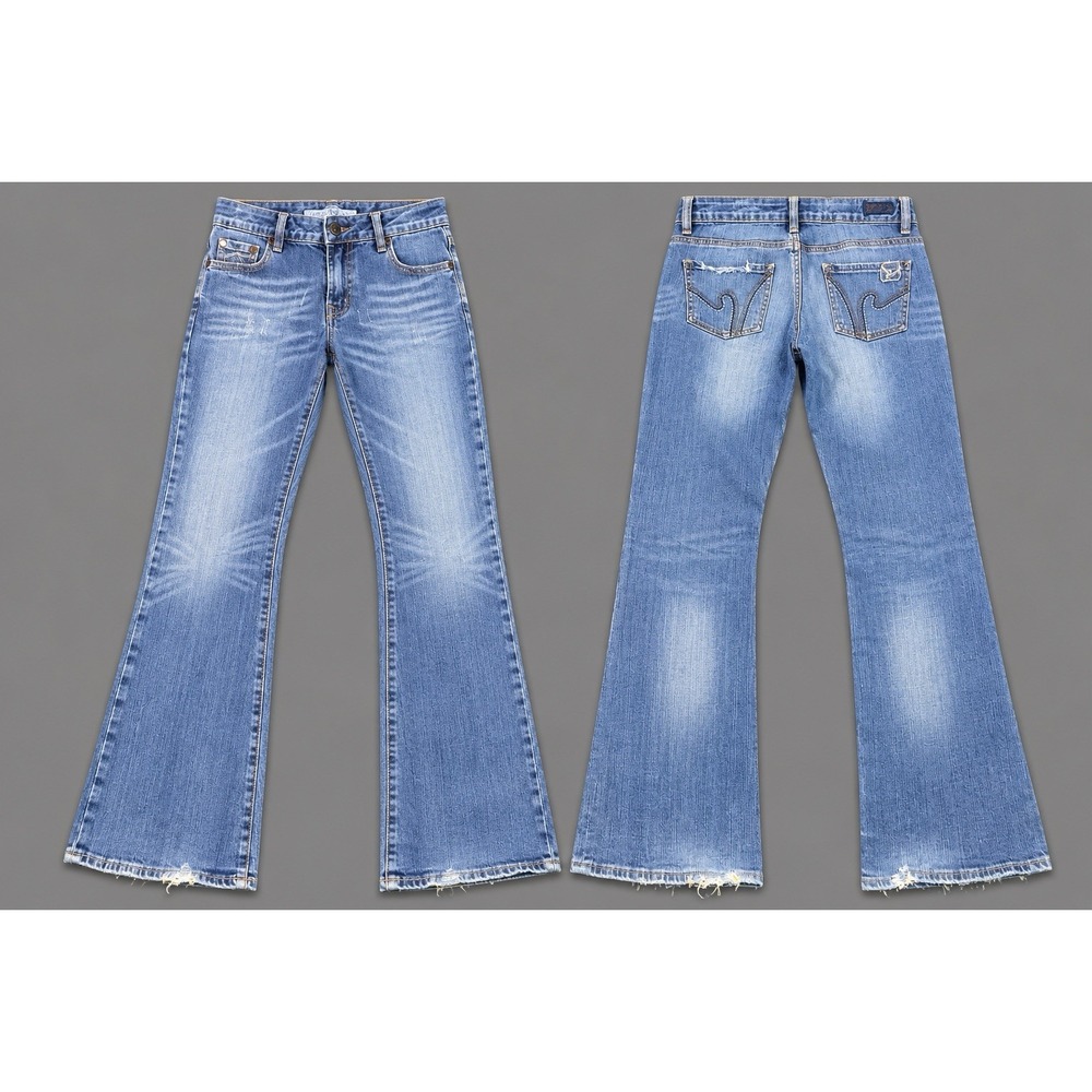 Citizens of Humanity Jeans Womens 28 Boho 111 Low Waist Bootcut Blue Distressed
